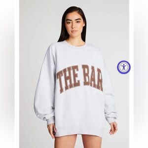 The Bar Gray & Brown Varsity Crewneck Sweatshirt